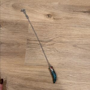 Silver Necklace with Turquoise Pendant